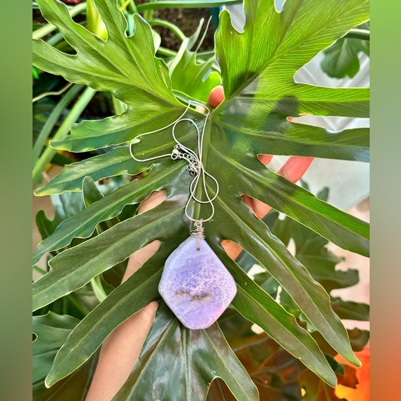 Blue Lace Agate necklace - Picture 3 of 4